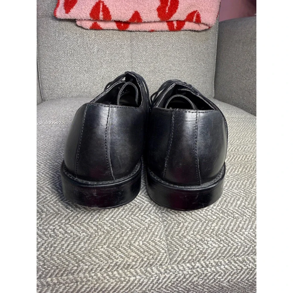 Stacy Adams Mens Black Leather Cap Toe Oxford Dress Shoes 25113-001 Size 9.5 M